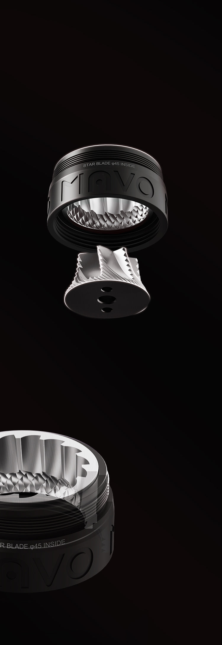 MAVO Phantox Pro Manual Coffee Grinder-Obsidian Black