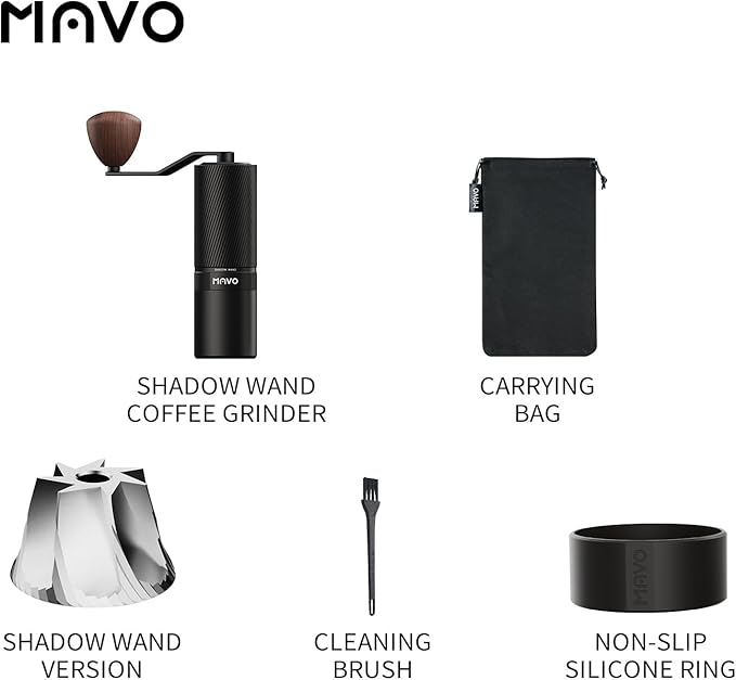 MAVO Shadow Wand Manual Coffee Grinder-Obsidian Black