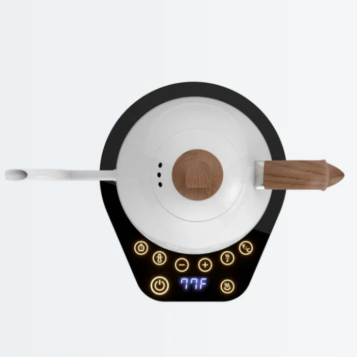 LATEST GEN 3 PRO Brewista Gooseneck Variable Kettle - Pearl White 1L W/ Black Base