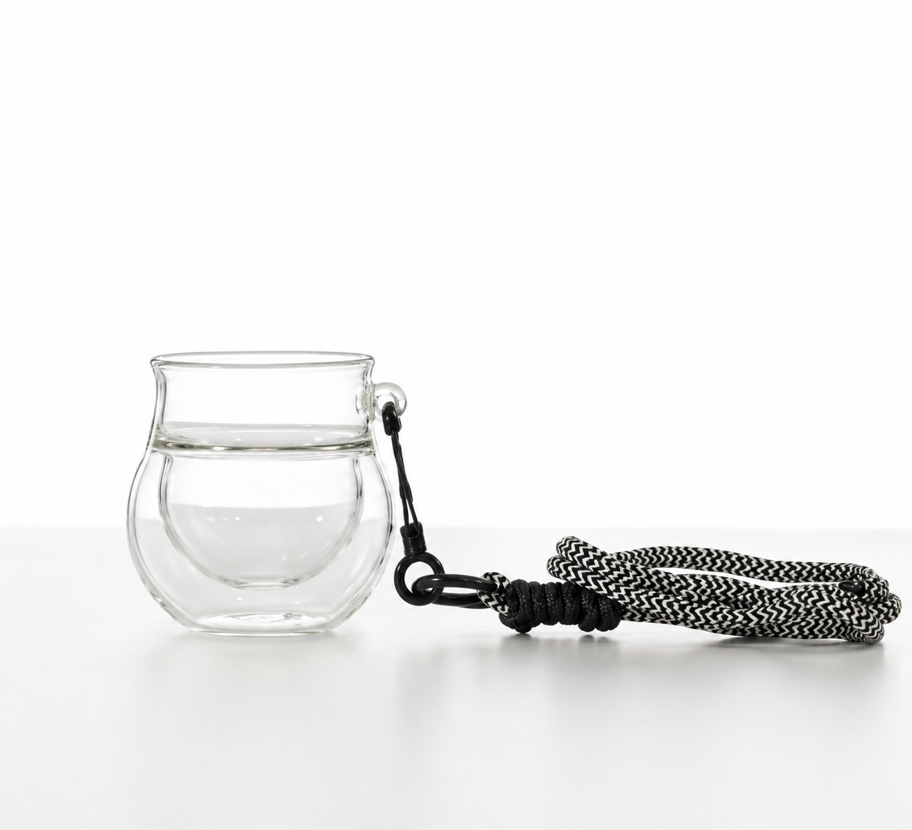Yearn Tour Double Wall Snifter Glass Cup With Lanyard 80ml