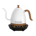 LATEST GEN 3 PRO Brewista Gooseneck Variable Kettle - Pearl White 1L W/ Black Base