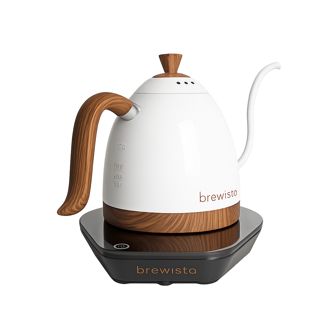 第三代旗舰专业版Brewista Artisan控温鹅颈电热壶 - 珍珠白600毫升 白色底座