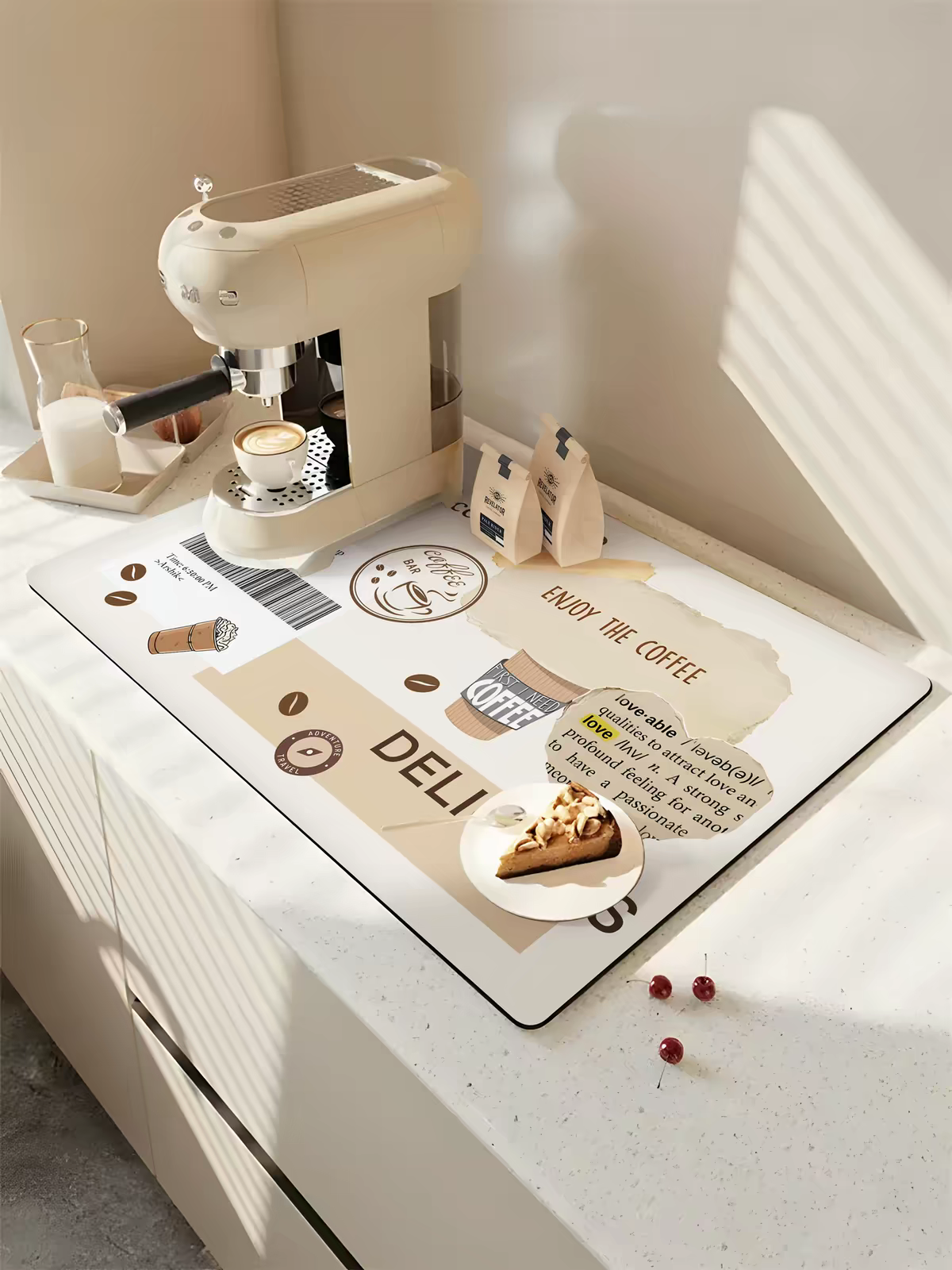 Absorbent Non-Slip Coffee Mat