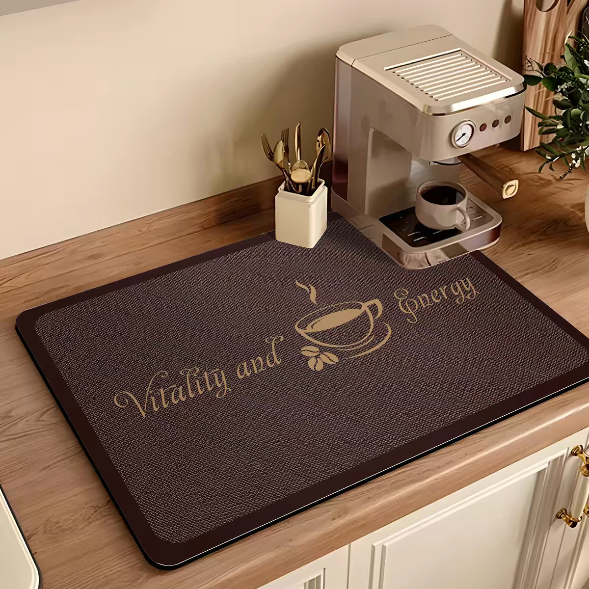 Absorbent Non-Slip Coffee Mat
