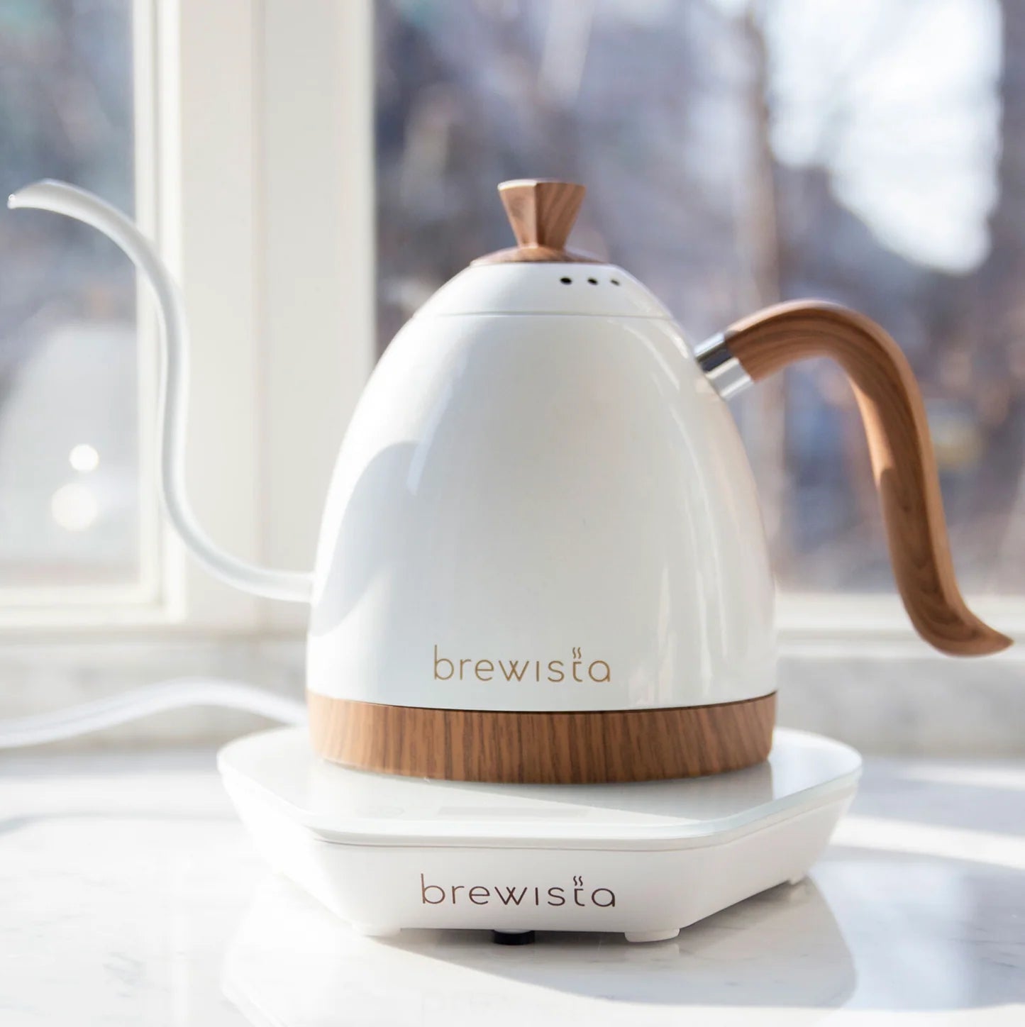 LATEST GEN 3 PRO Brewista Gooseneck Variable Kettle-Pearl White