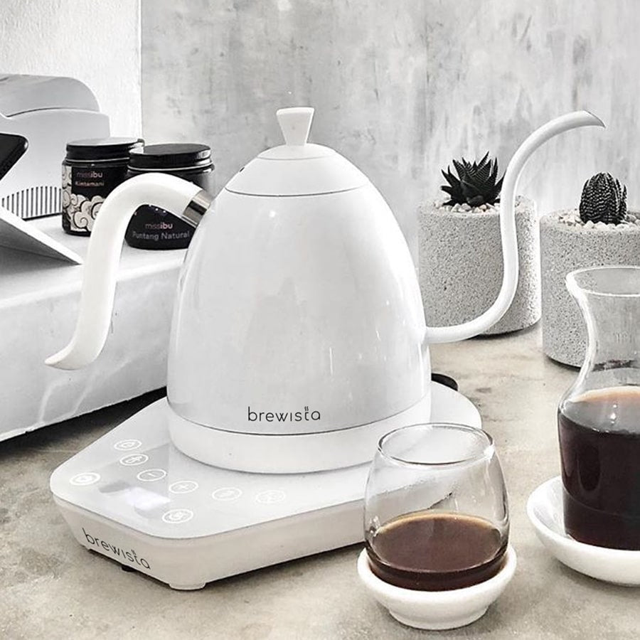 LATEST GEN 3 PRO Brewista Gooseneck Variable Kettle-Pure White 600ML